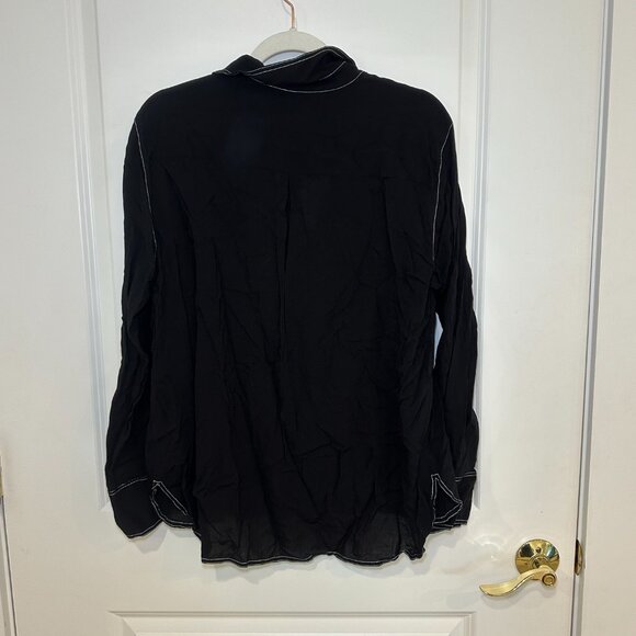 Zara Contract Stitch Blouse - L - Picture 6 of 6
